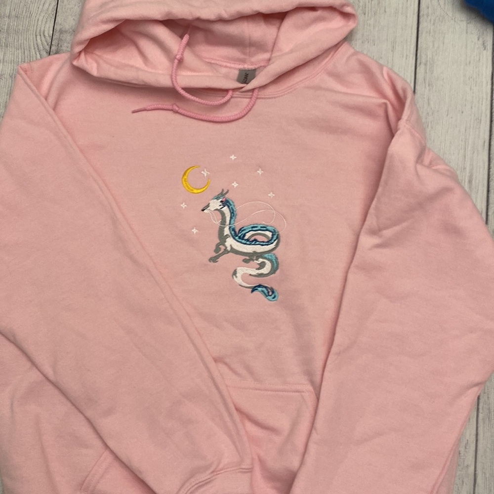 Haku Dragon Embroidered Hoodie - Picture 3 of 3